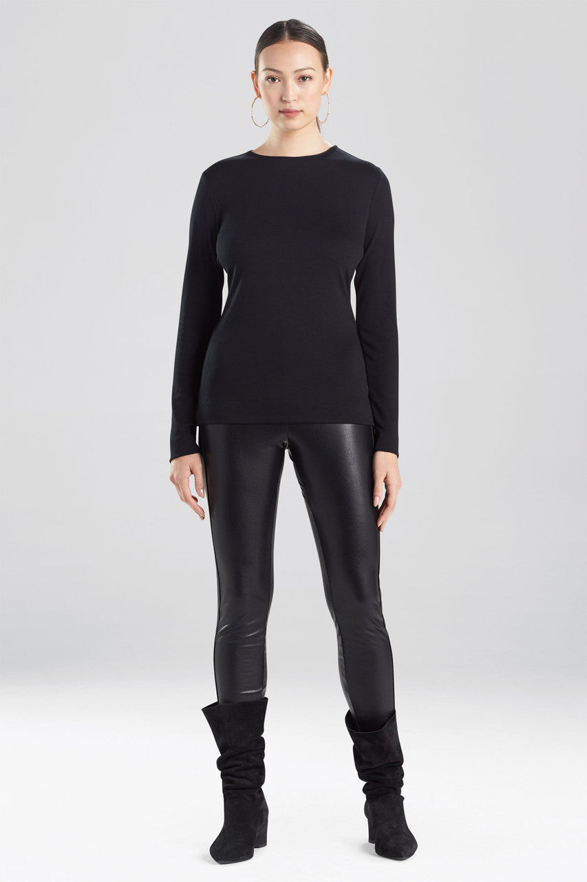 Natori Buy Layering Jersey Long Sleeve Top in Black Online