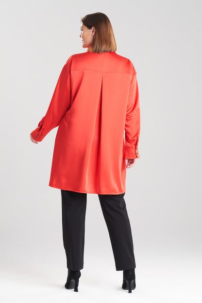 Natori Buy Luxe Charmeuse Shirt in Red Online