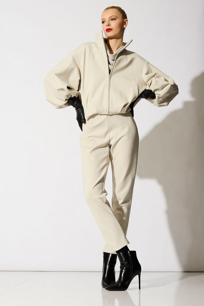 Natori Techno Crepe Bomber Jacket