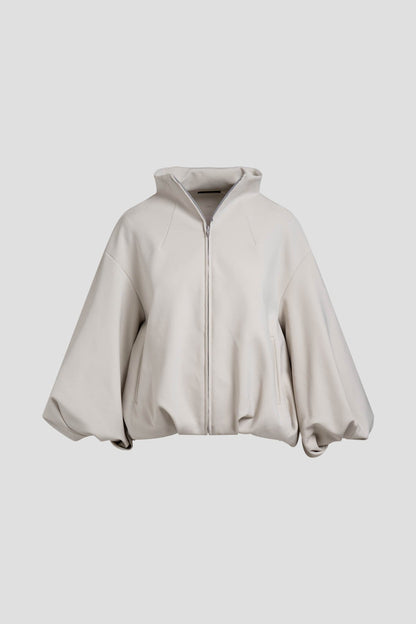 Natori Techno Crepe Bomber Jacket