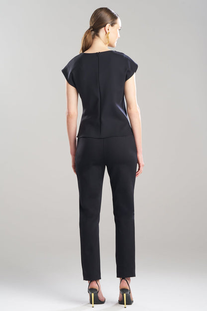 Natori Techno Crepe Drape Neck Top