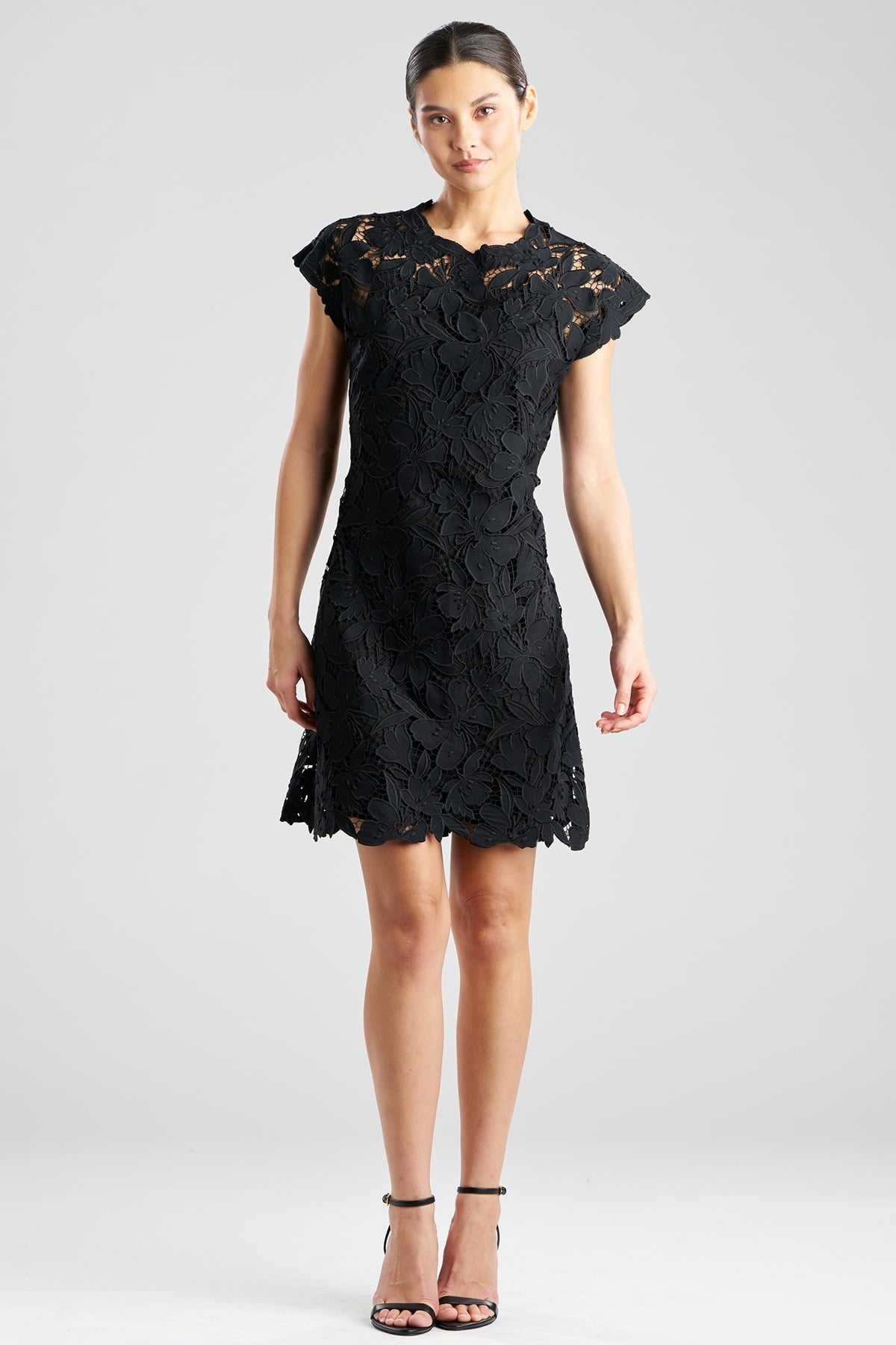 Natori Peony Floral Lace Mini Dress