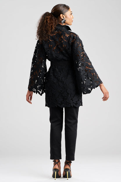 Natori Peony Floral Lace Pull Over Tunic