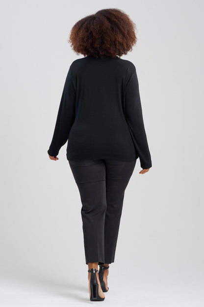 Natori Buy Layering Jersey Turtleneck Top in Black Online