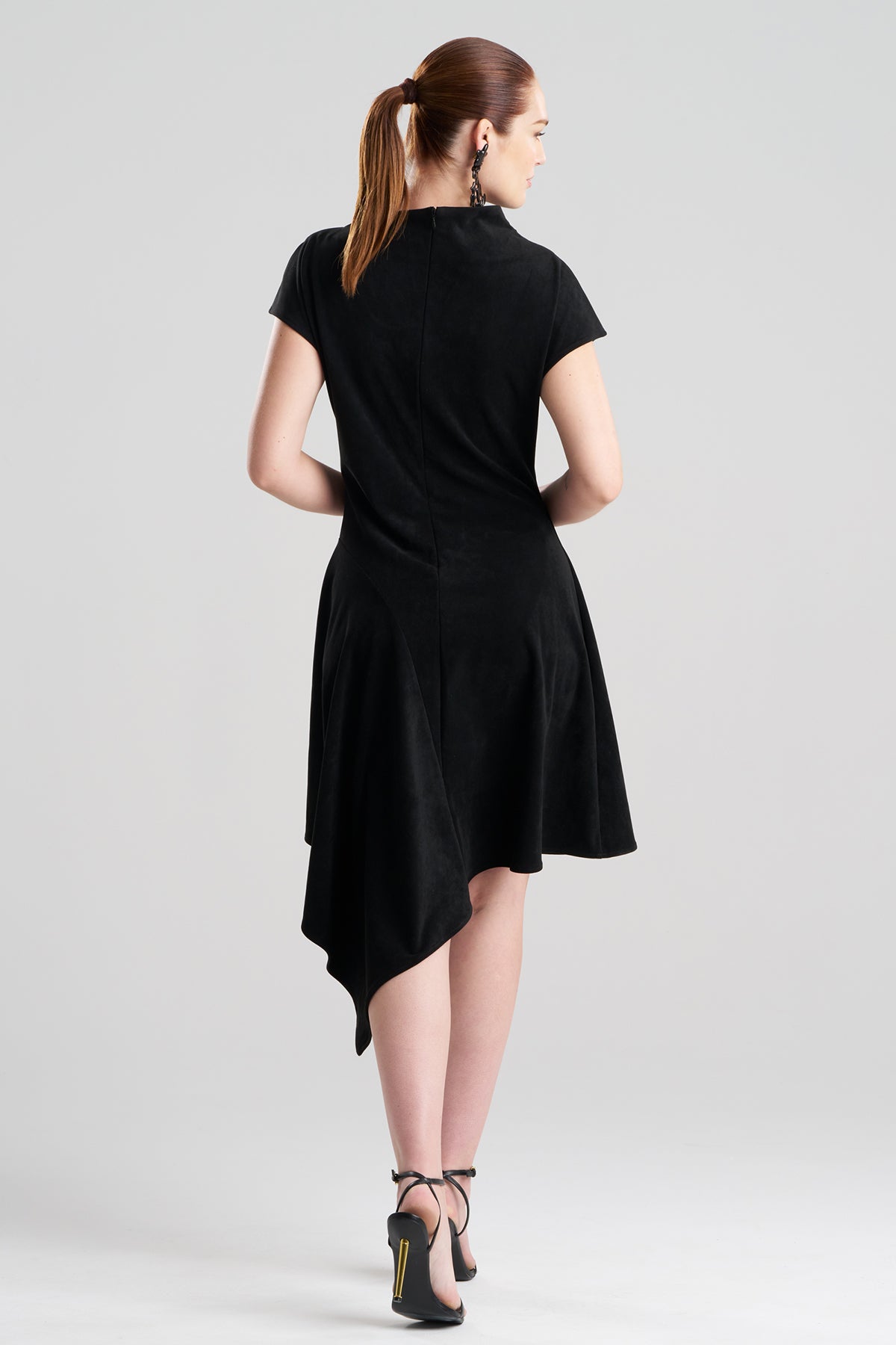 Natori Vegan Luxe Suede Asymmetric Dress