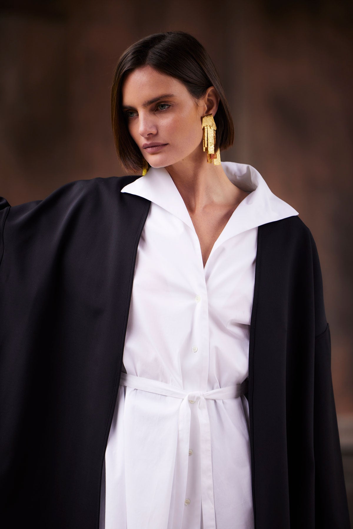 Natori Cotton Poplin Handkerchief Hem Shirt