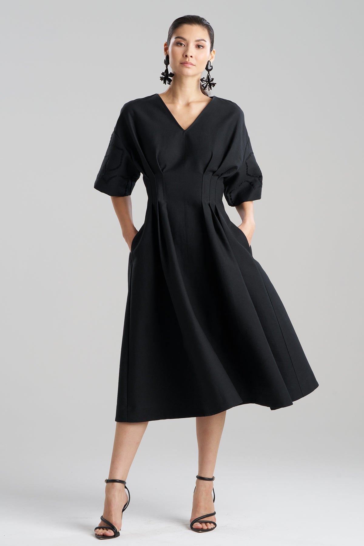 Natori Canvas Cotton Embroidered Dress