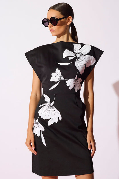 Natori Cotton Chino Embroidered Mini Dress