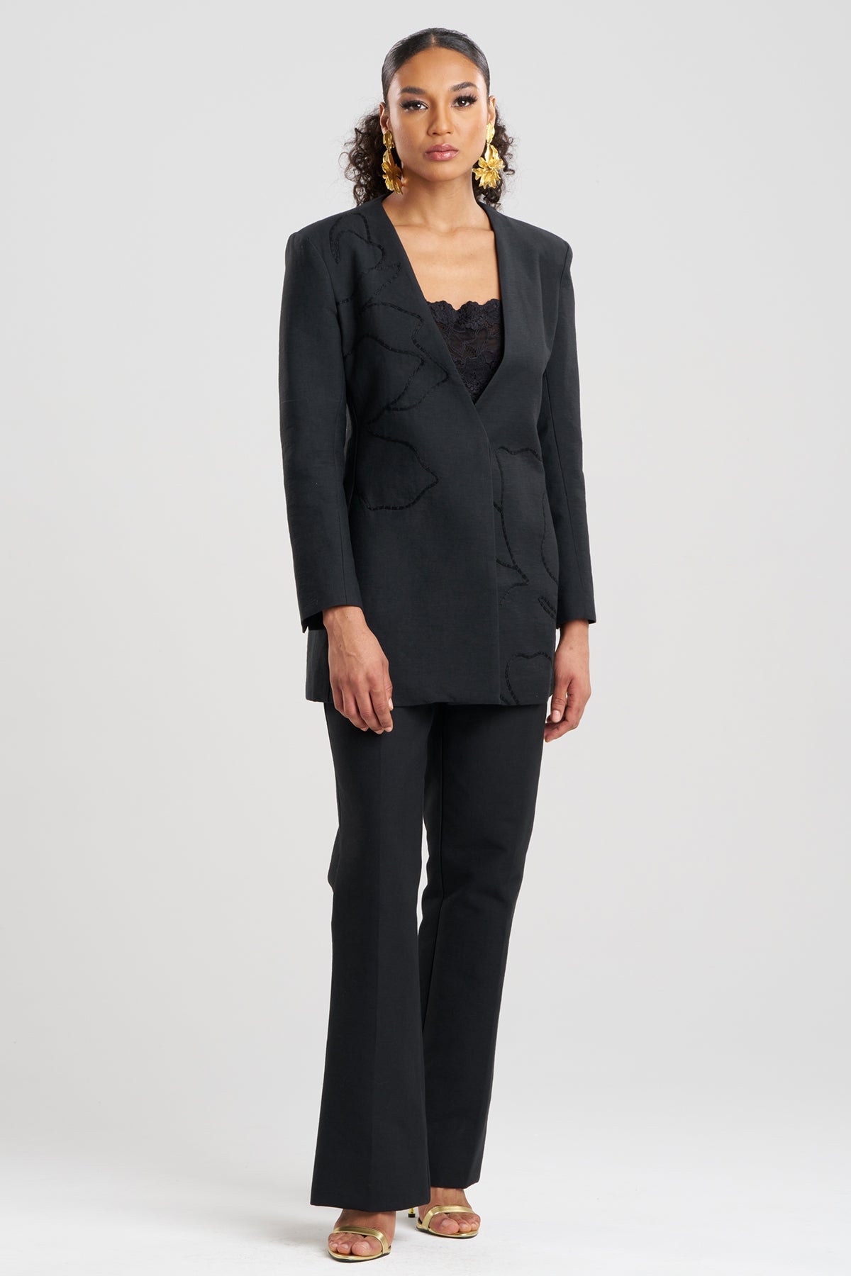 Natori Canvas Cotton Embroidered Jacket