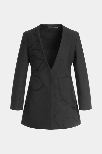 Natori Canvas Cotton Embroidered Jacket