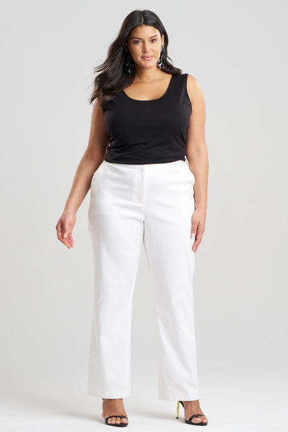 Natori Cotton Chino Front Zip Pants