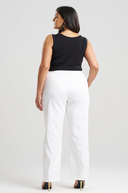 Natori Cotton Chino Front Zip Pants