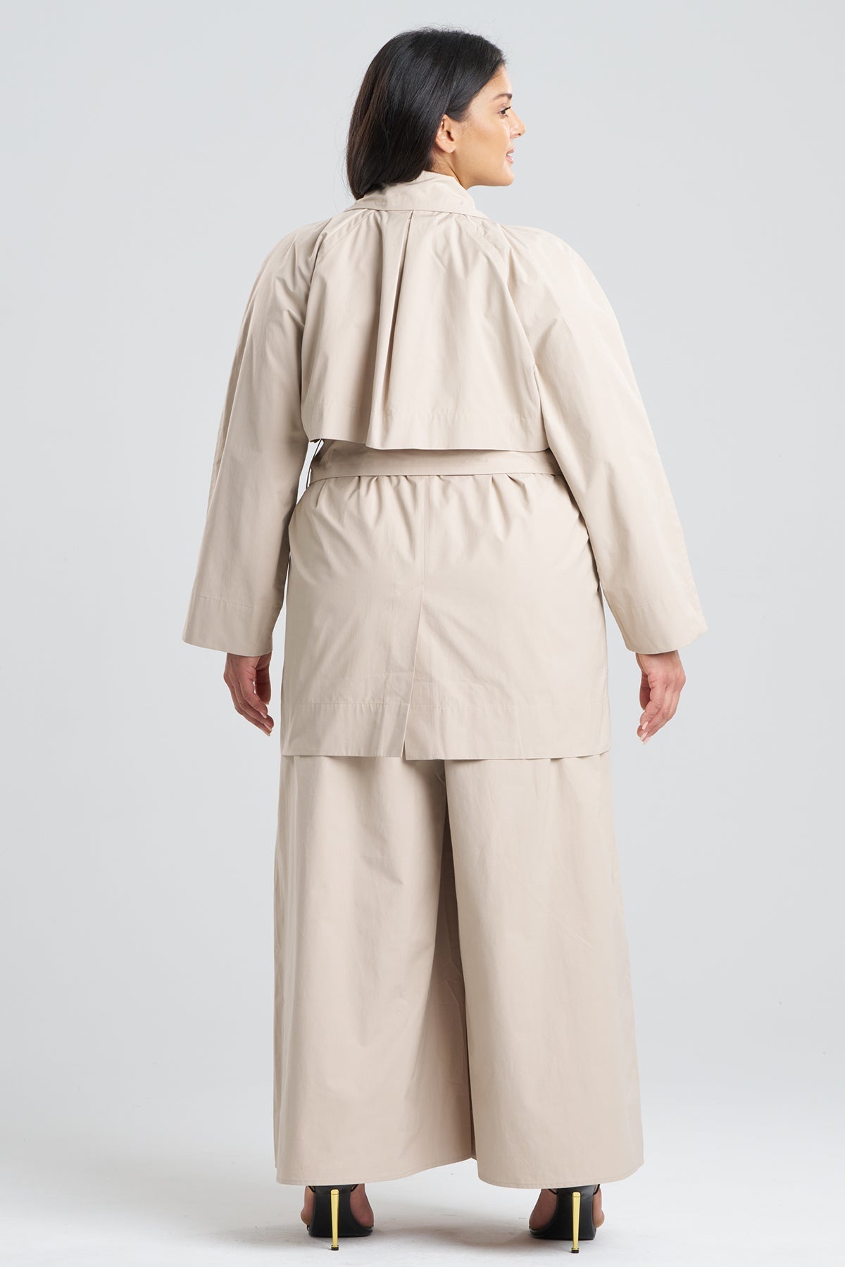 Natori Tech Cotton Taffeta Trench Coat