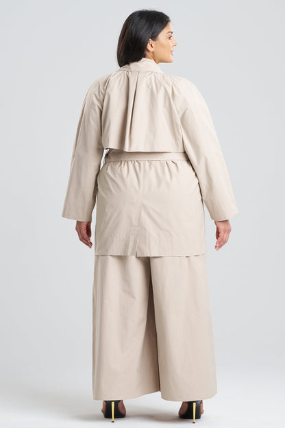 Natori Tech Cotton Taffeta Trench Coat