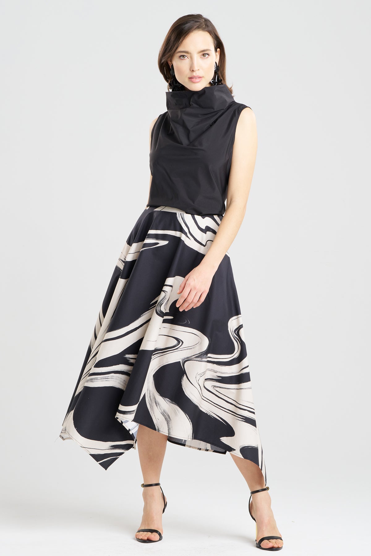 Natori Kaze Cotton Origami Maxi Skirt