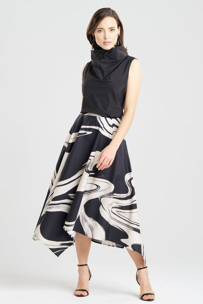 Natori Kaze Cotton Origami Maxi Skirt