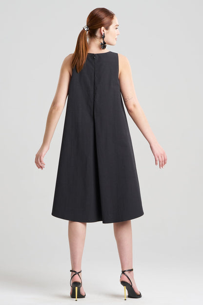 Natori Tech Cotton Taffeta Asymmetric Dress