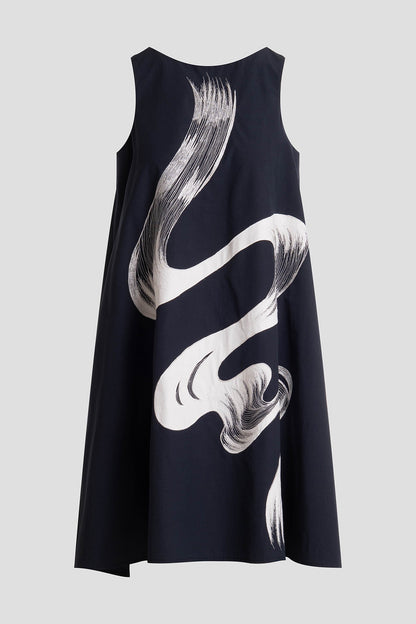 Natori Tech Cotton Taffeta Asymmetric Dress