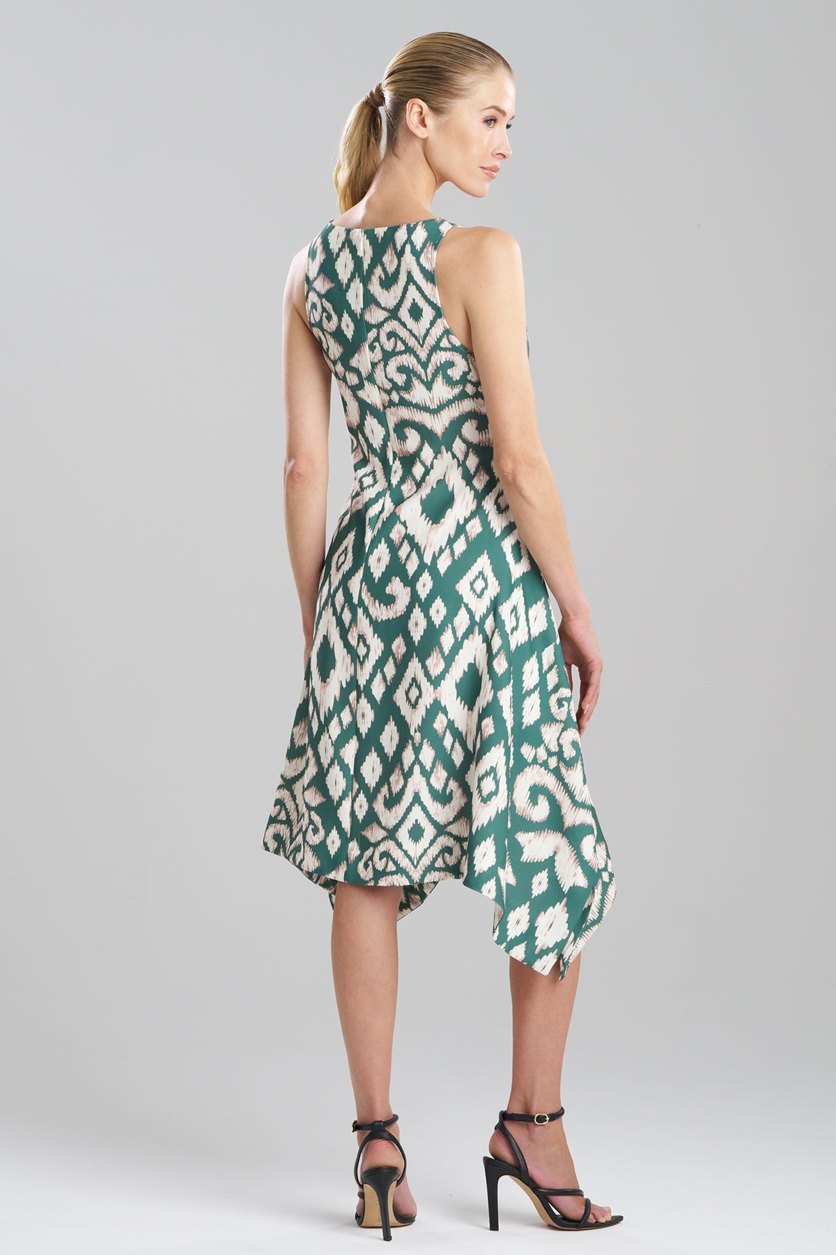 Natori Ginza Woven Crepe Handkerchief Dress