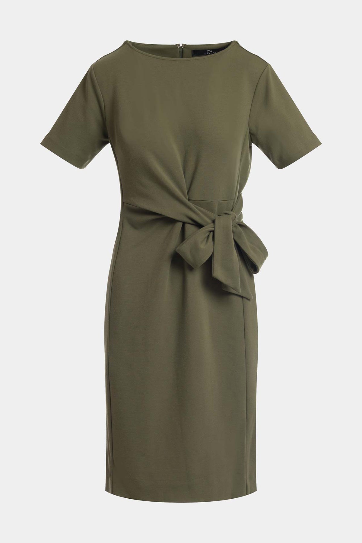 Natori Ponte Knit Front Tie Sheath Dress