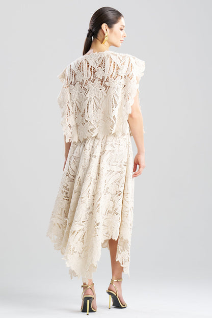 Natori Crochet Lace Cotton Square Top