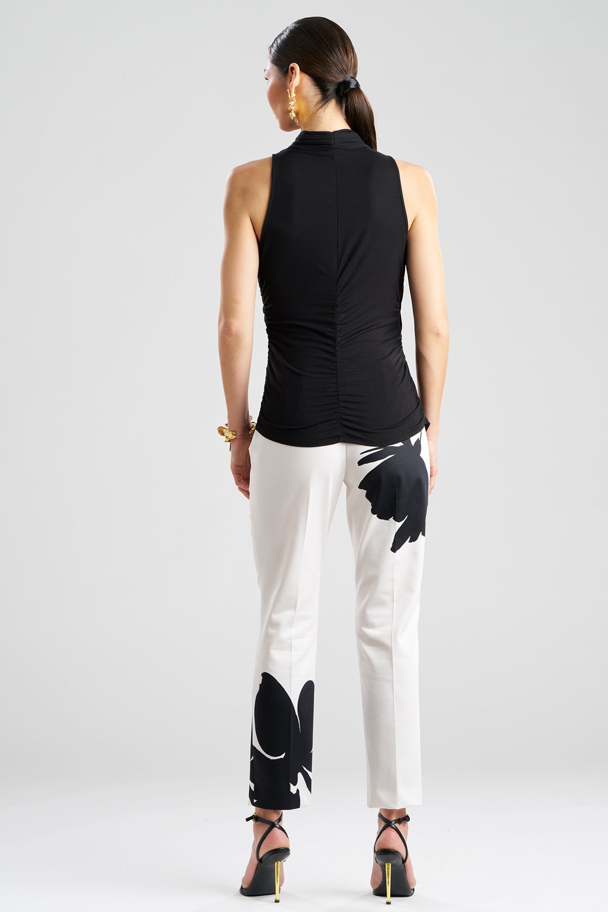 Natori Feather Lightweight Knit Twist Neck Top