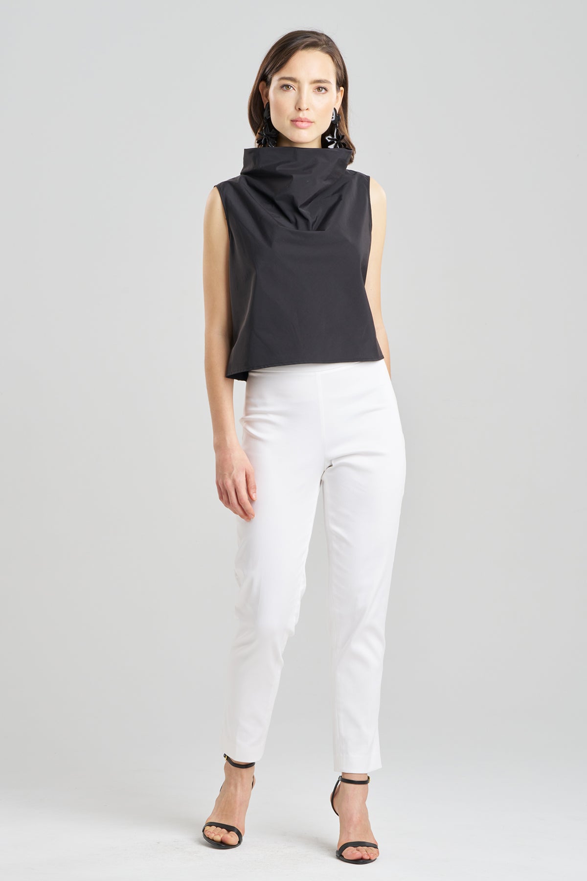 Natori Buy Techno Poplin Cowl Top in Black Online