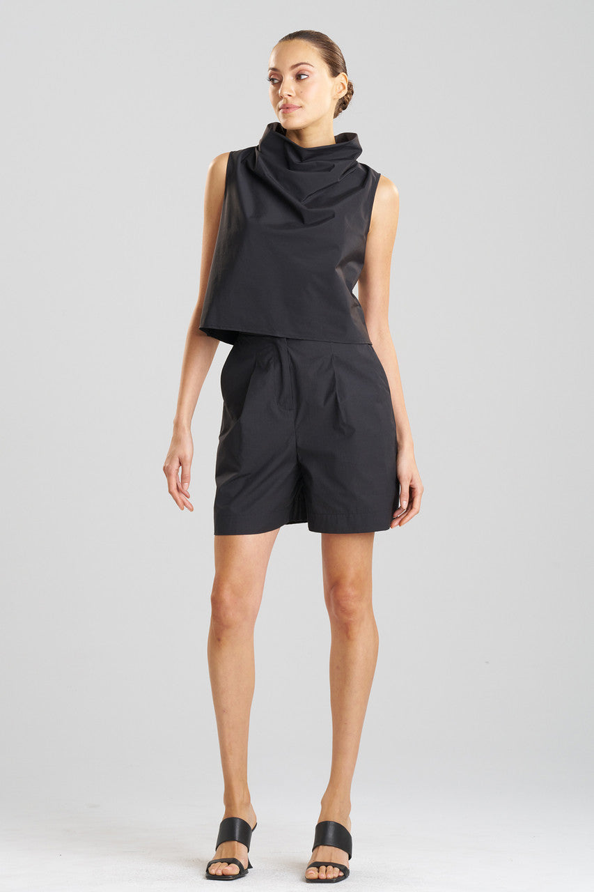Natori Buy Techno Poplin Cowl Top in Black Online