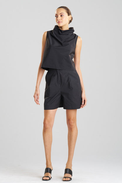 Natori Buy Techno Poplin Cowl Top in Black Online