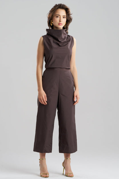 Natori Techno Poplin Cowl Top