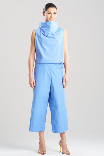 Natori Techno Poplin Cowl Top
