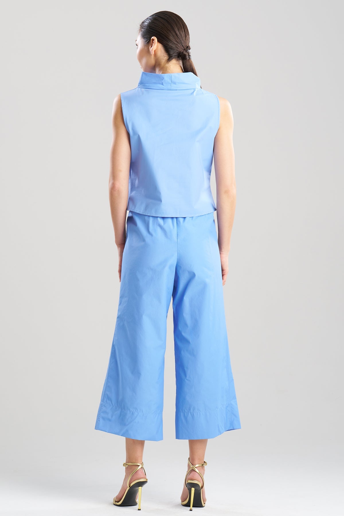 Natori Techno Poplin Cowl Top