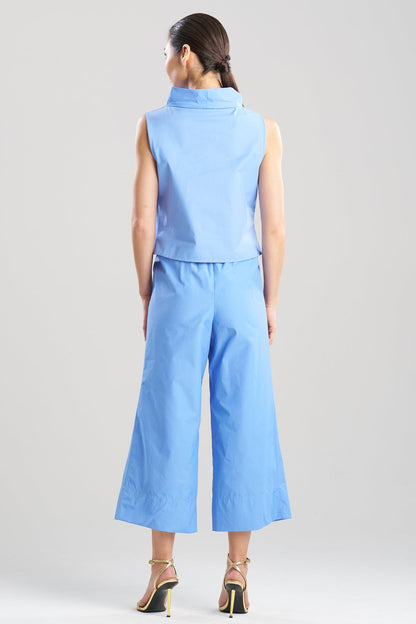 Natori Techno Poplin Cowl Top