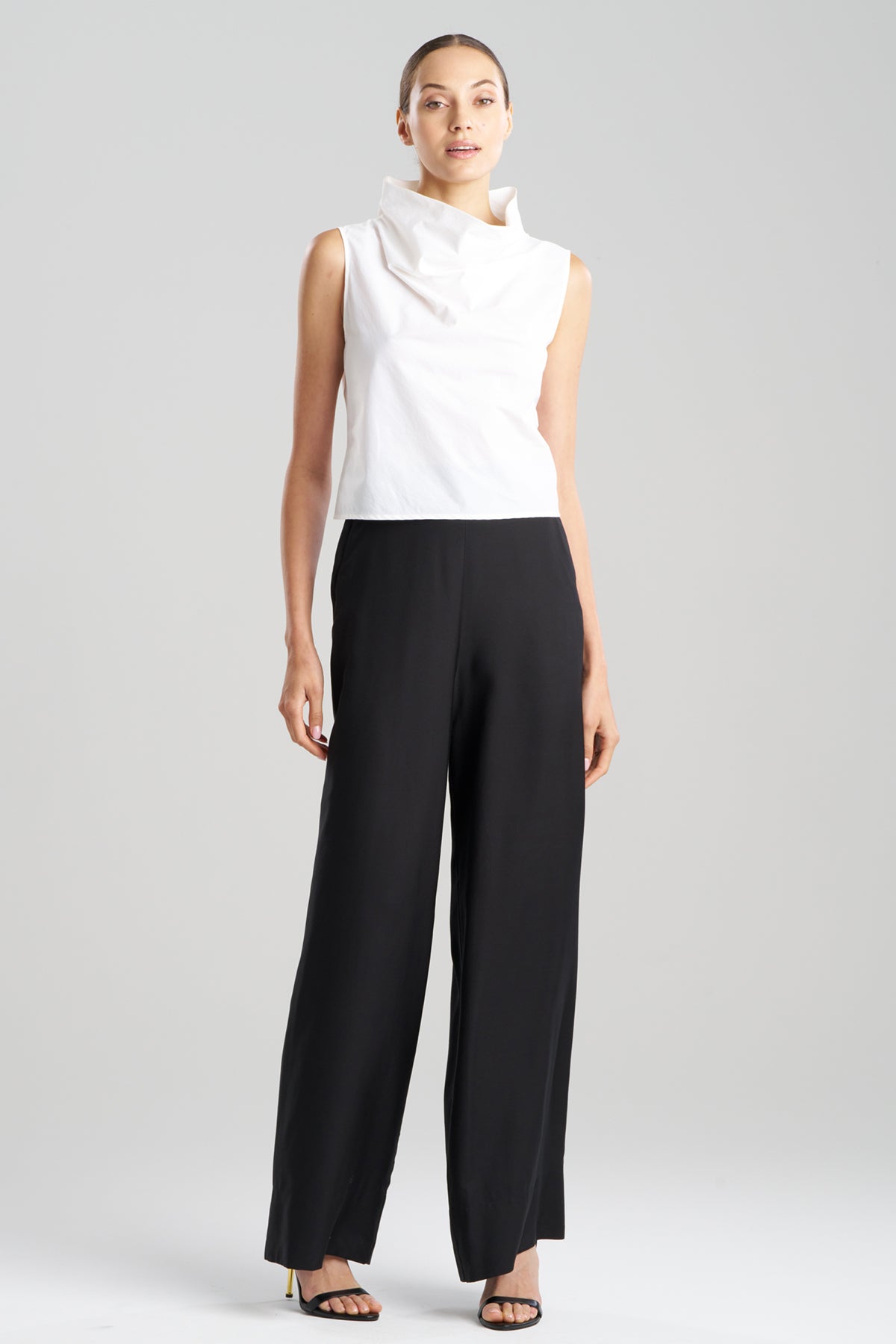 Natori Buy Techno Poplin Cowl Top in White Online