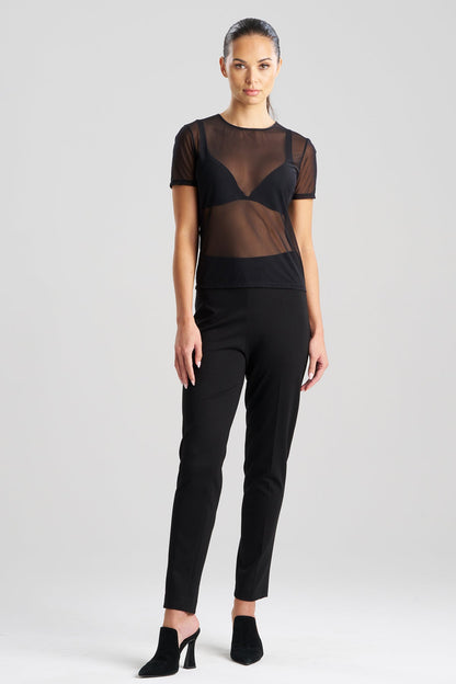Natori Seduction Mesh T-Shirt Top