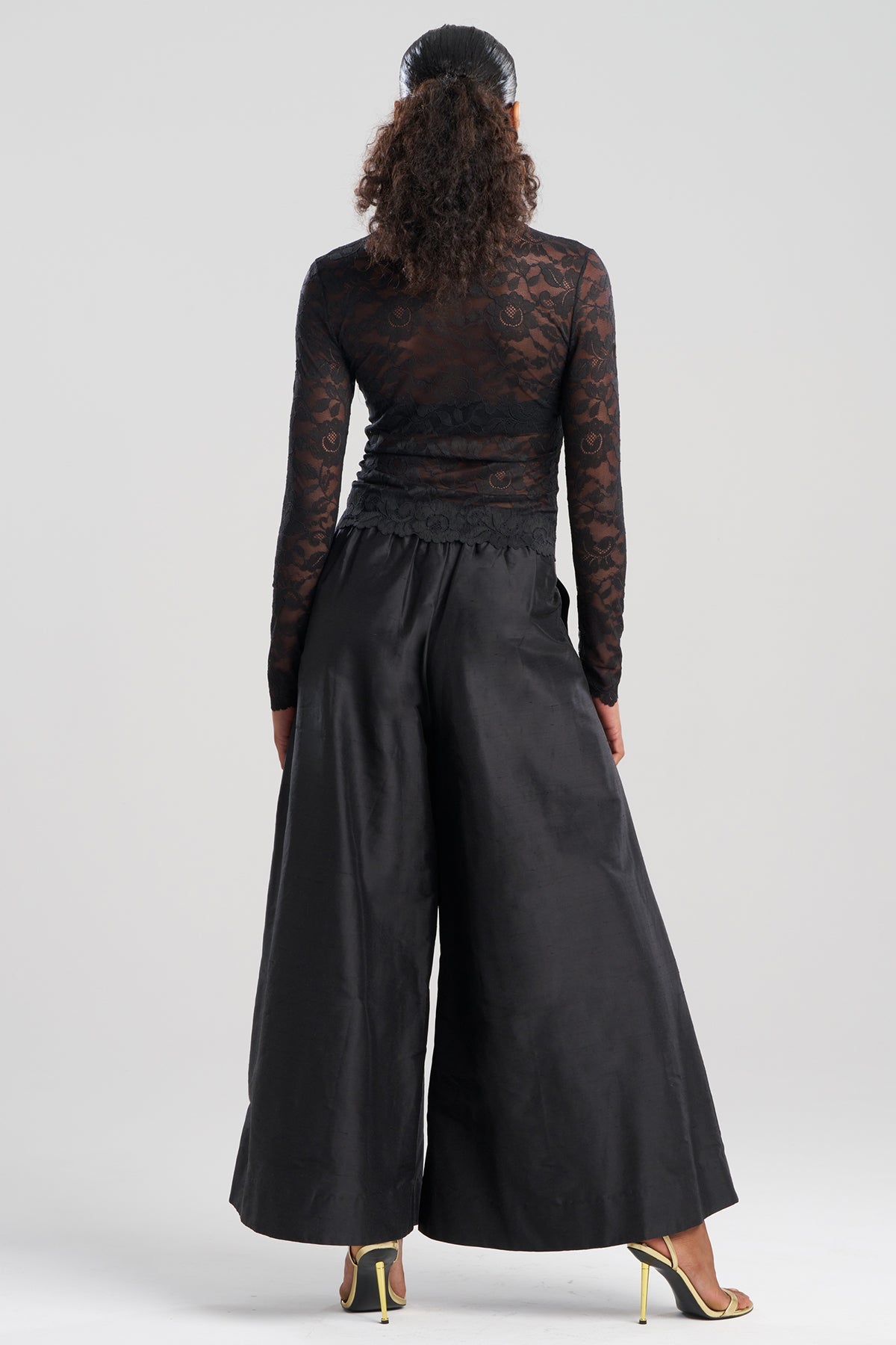 Natori Peony Allover Sheer Lace Top