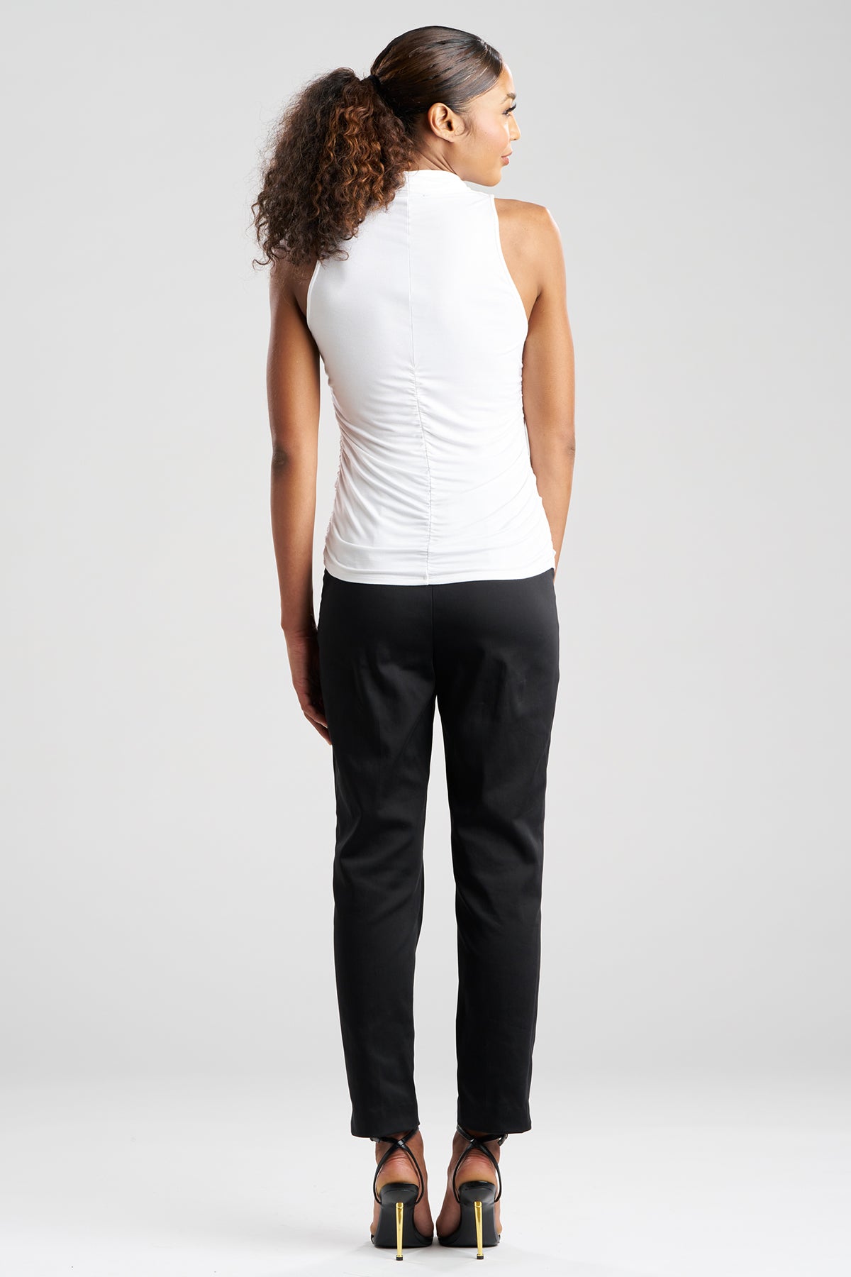 Natori Feather Lightweight Knit Twist Neck Top