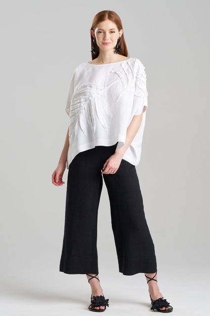 Natori Light Weight Linen Embroidered Caftan Top