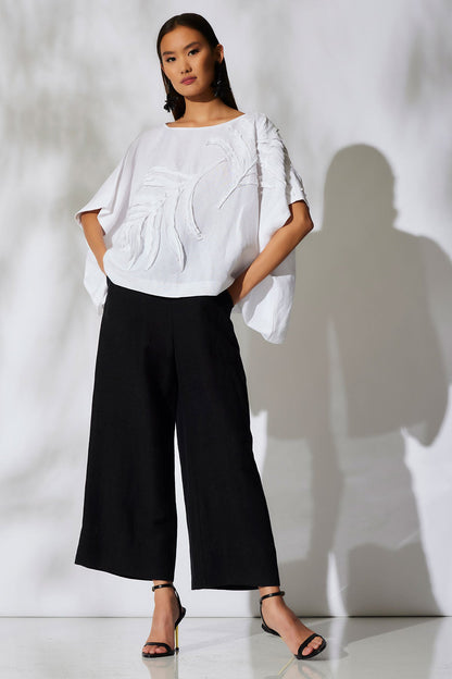 Natori Light Weight Linen Embroidered Caftan Top
