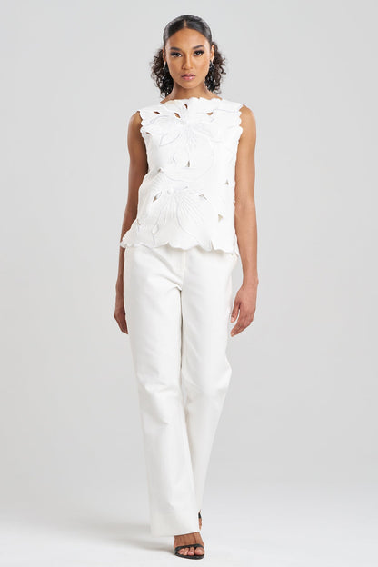Natori Couture Canvas Embellished Top