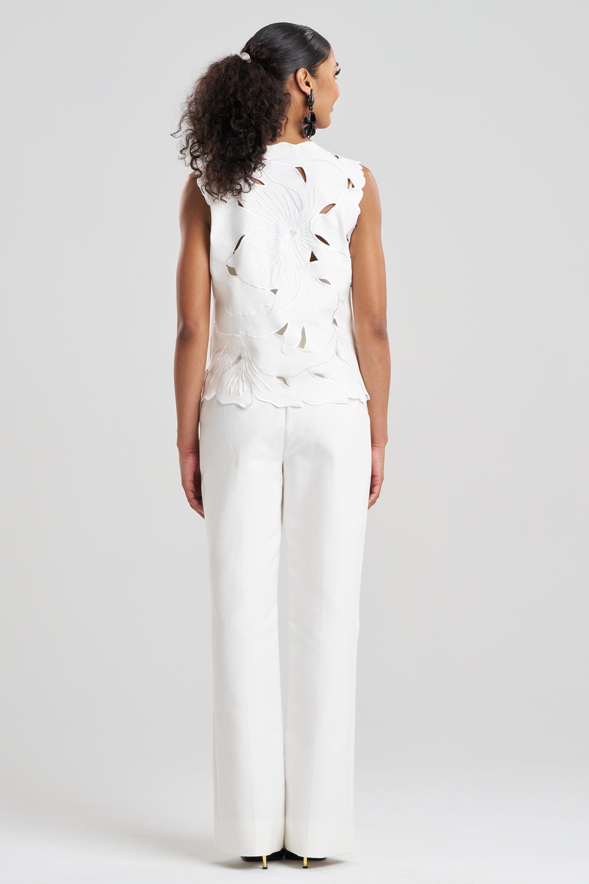 Natori Couture Canvas Embellished Top