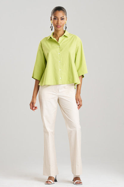 Natori Buy Cotton Poplin Trapeze Shirt in Pear Online
