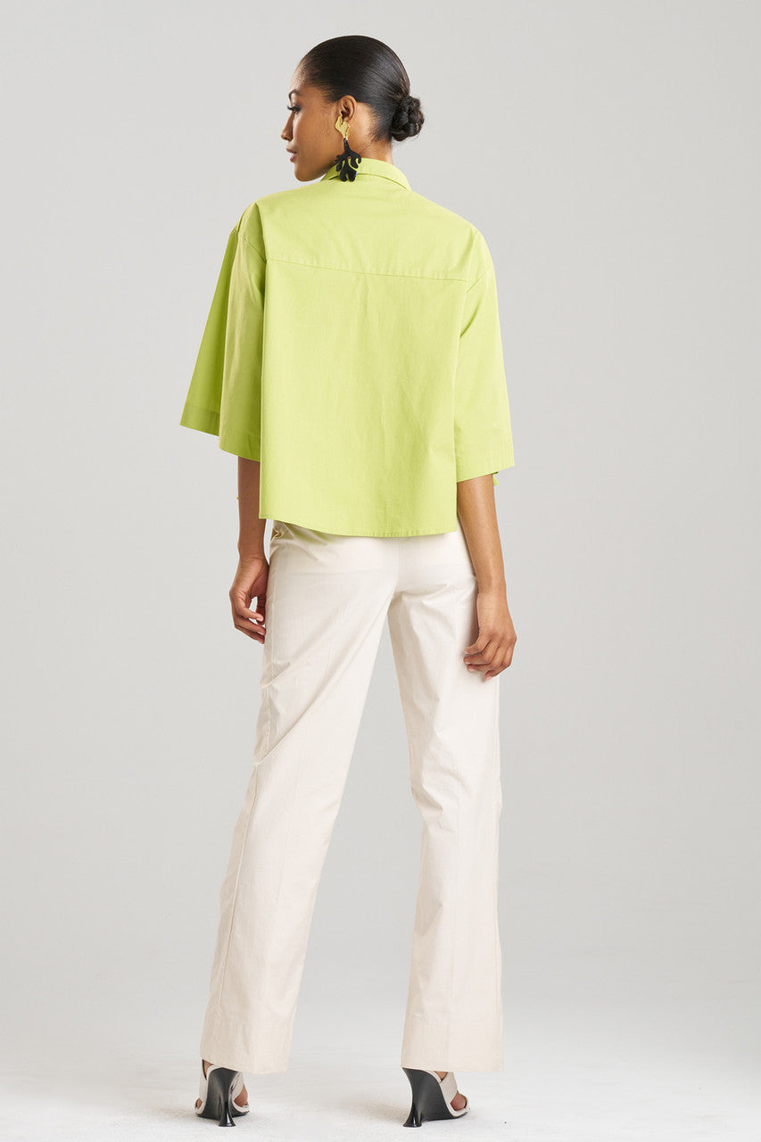 Natori Buy Cotton Poplin Trapeze Shirt in Pear Online
