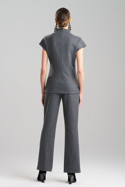 Natori Double Jersey Funnel Neck Top
