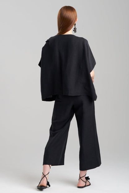 Natori Light Weight Linen Embroidered Caftan Top