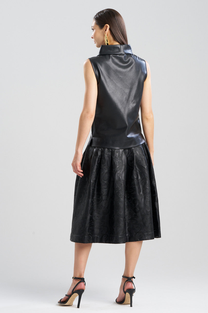 Natori Buy Vegan Luxe Lambskin Funnel Top in Black Online