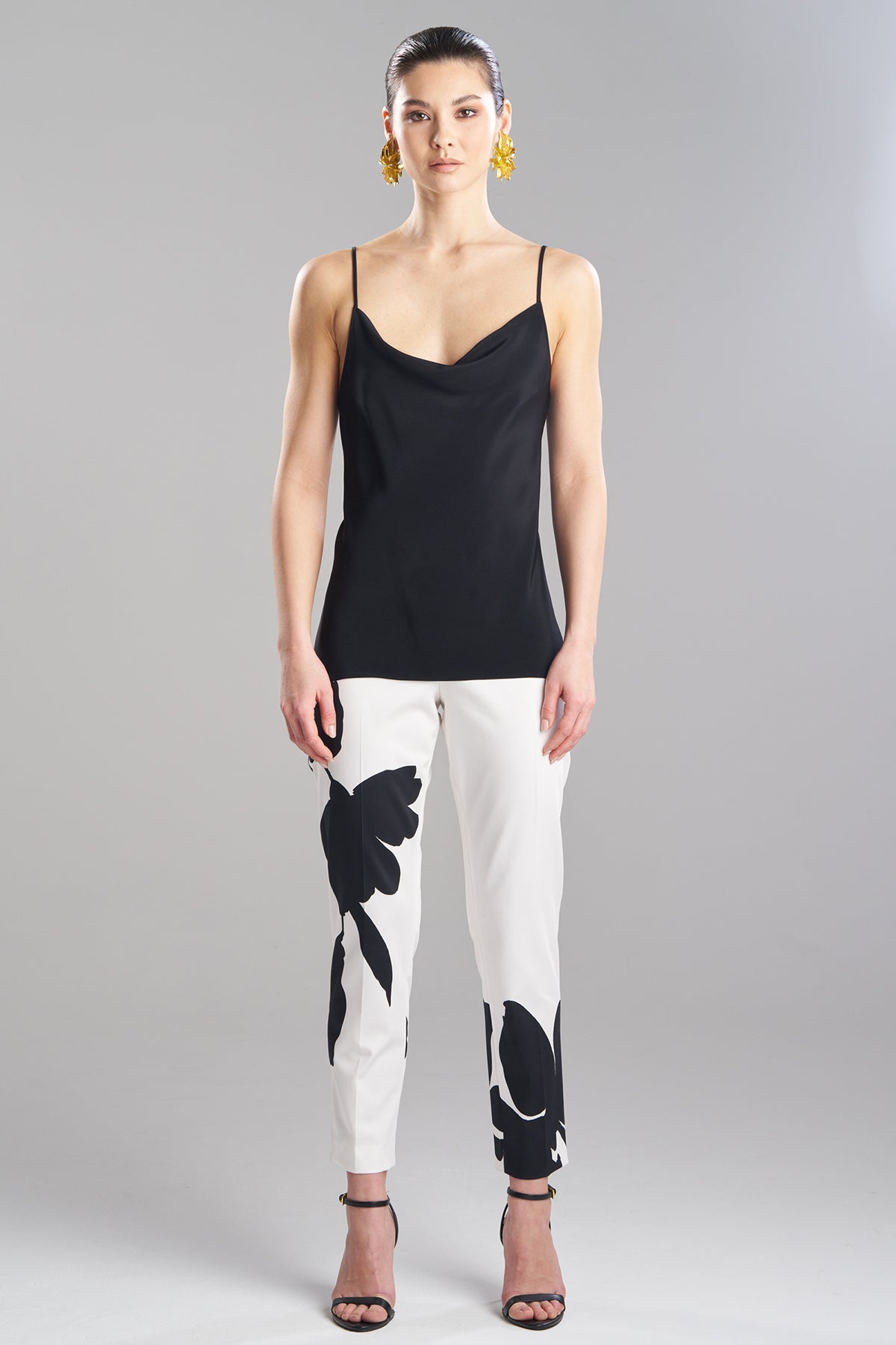 Natori Buy Key Essentials Cowl Silk Cami in Black Online