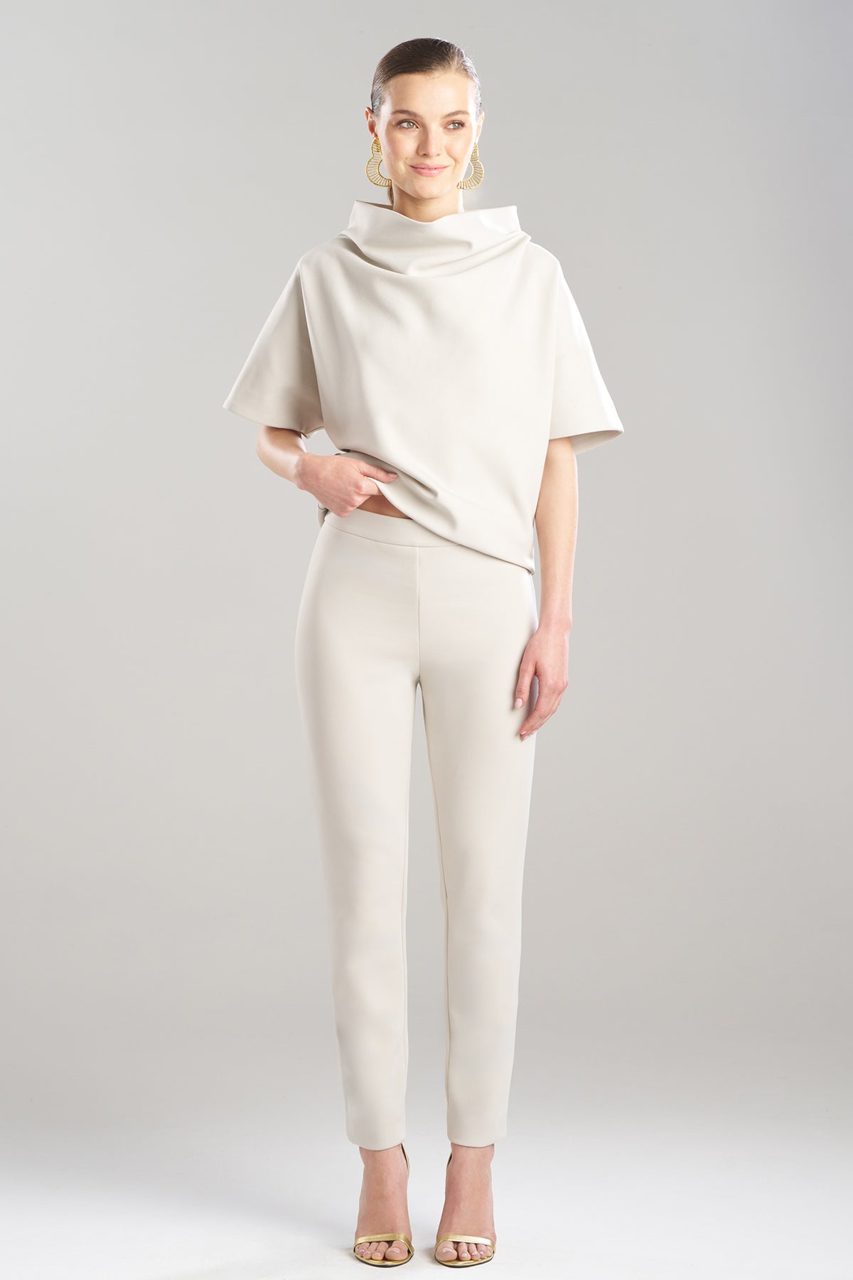 Natori Techno Crepe Side Zip Ankle Pants