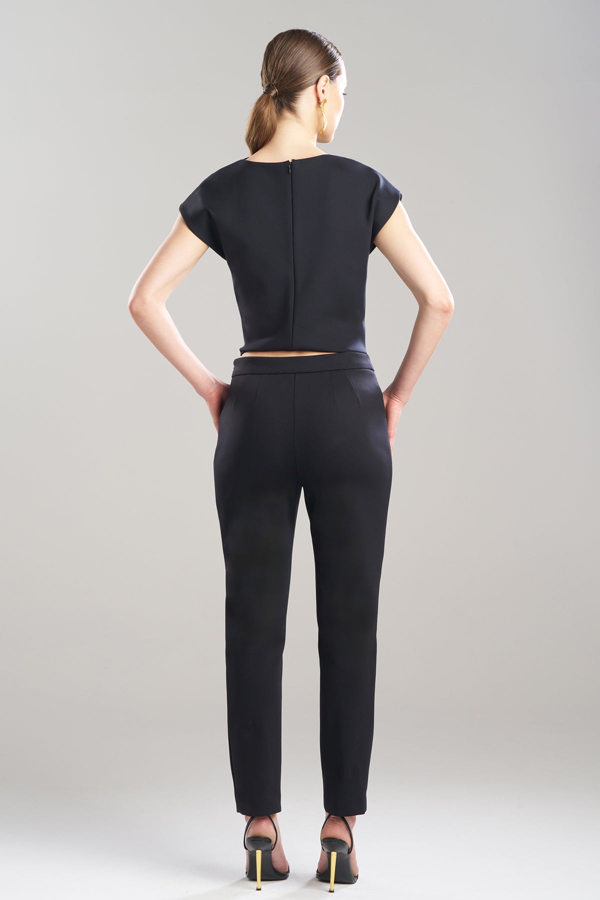 Natori Techno Crepe Side Zip Ankle Pants