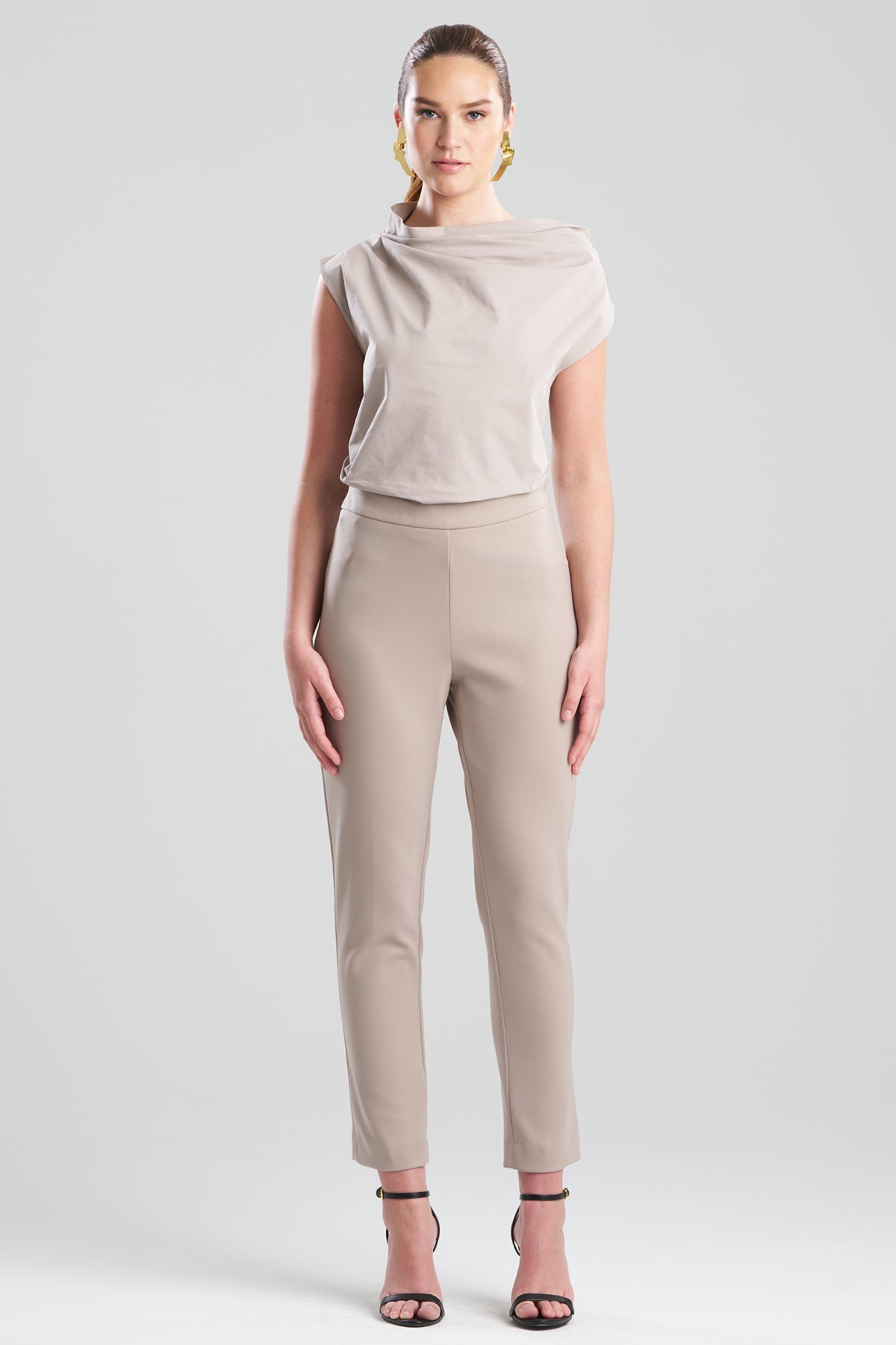 Natori Techno Crepe Side Zip Ankle Pants